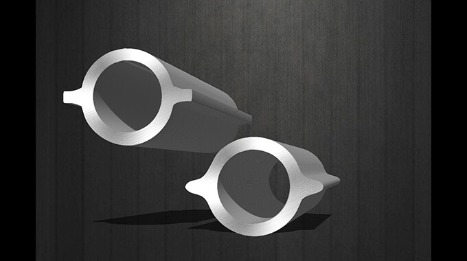 Fin seamless shaped tube
