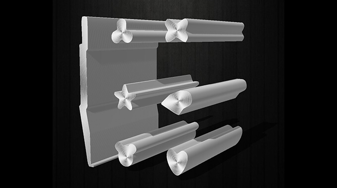 Handlebar decorative strip shaped line