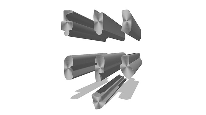 Strap clasp shaped line