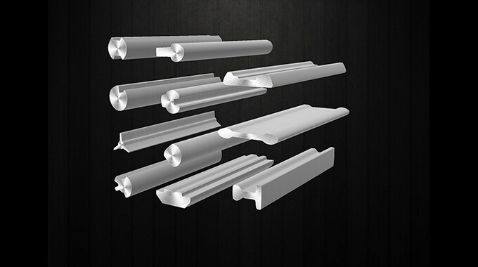 Spring locks and other mechanical hardware parts shaped line