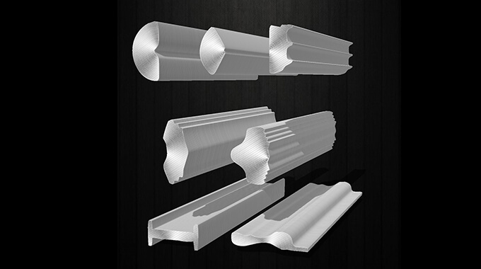 Manual pneumatic tool parts shaped line