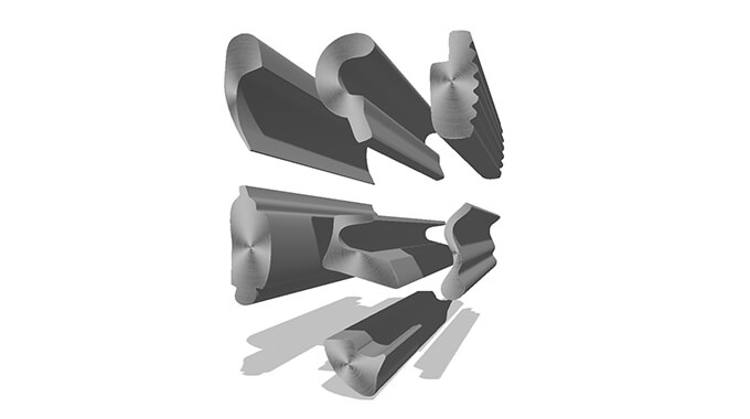 Strap clasp shaped line