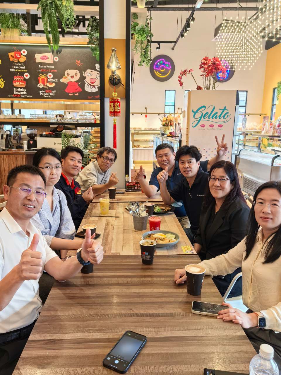 Photos with important customers in Malaysia
